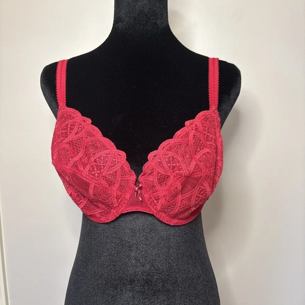 Wacoal Women's Simply Sultry Underwire Bra Red #850279 Size 34DD - Picture 1 of 8